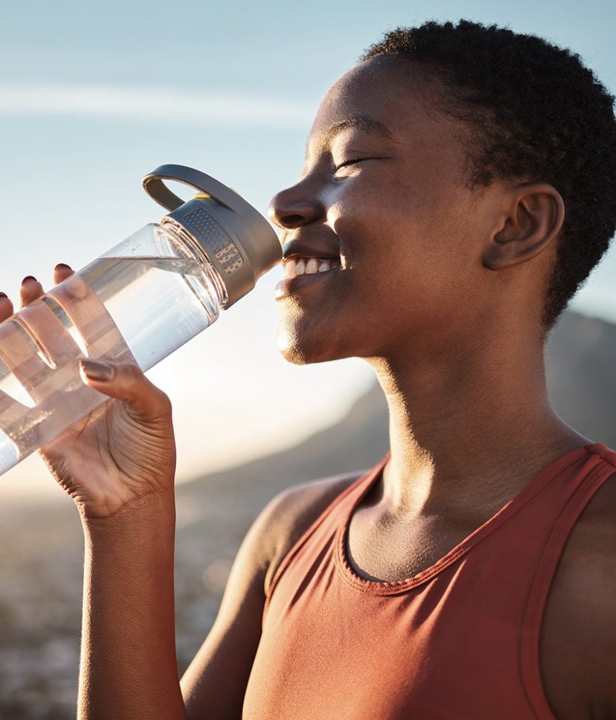 drinking clean water