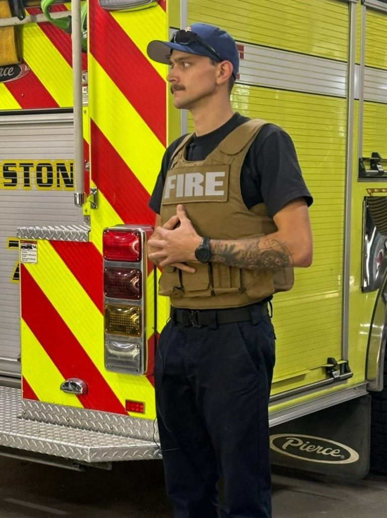firefighter display bulletproof vest